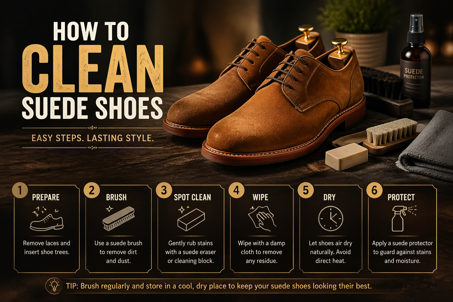 How to clean suede shoes